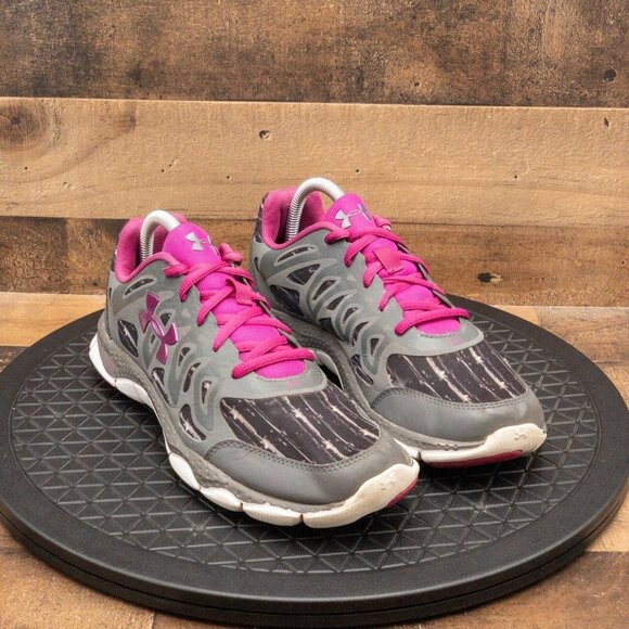UNDER ARMOUR MICRO G ENGAGE WOMENS ATHLETIC SHOES GRAY RUNNING GYM TRAIN SZ 9.5 - Picture 3 of 9